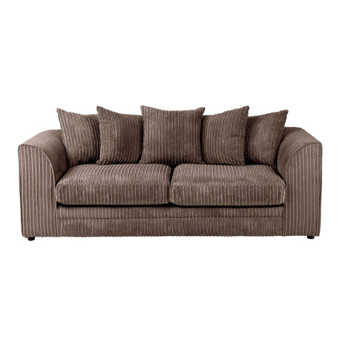 Luxury Life (Chocolate, 3 Seater) Dylan Jumbo Cord Fabric Sofas