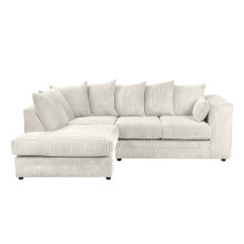(Cream, Left Hand Facing) Dylan Jumbo Cord Fabric Sofas