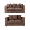 Luxury Life (Chocolate, 3 Plus 2 Set) Dylan Jumbo Cord Fabric Sofas 1