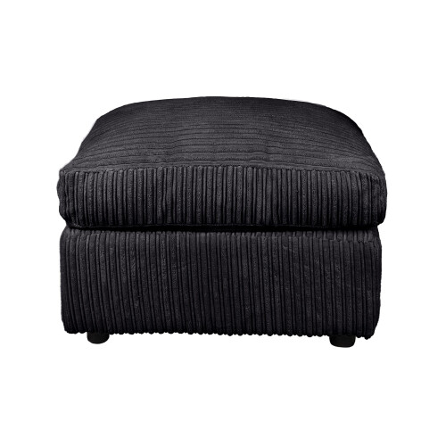 Luxury Life (Black, Footstool) Dylan Jumbo Cord Fabric Sofas
