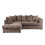 Luxury Life (Chocolate, Left Hand Facing) Dylan Jumbo Cord Fabric Sofas 1