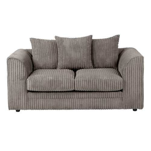 Luxury Life (Grey, 2 Seater) Dylan Jumbo Cord Fabric Sofas