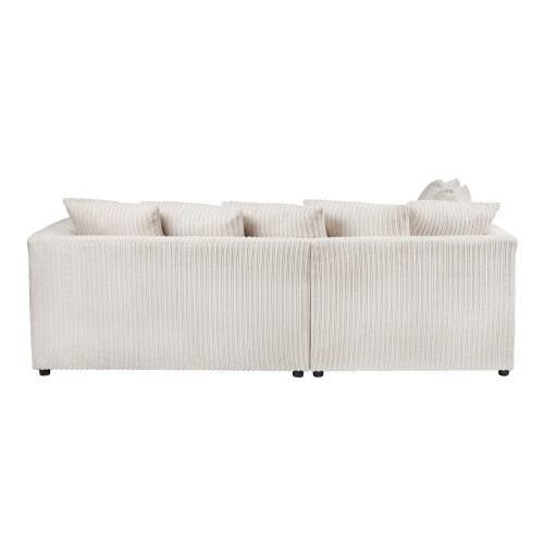 Luxury Life (Cream, Left Hand Facing) Dylan Jumbo Cord Fabric Sofas 2