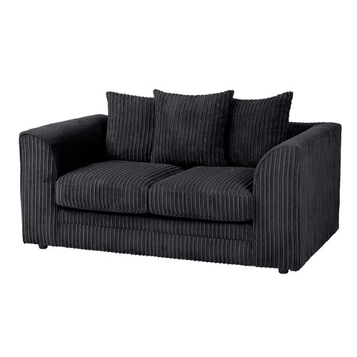 Luxury Life (Black, 2 Seater) Dylan Jumbo Cord Fabric Sofas 1