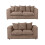 Luxury Life (Coffee, 3 Plus 2 Set) Dylan Jumbo Cord Fabric Sofas 1