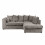 Luxury Life (Grey, Right Hand Facing) Dylan Jumbo Cord Fabric Sofas 1