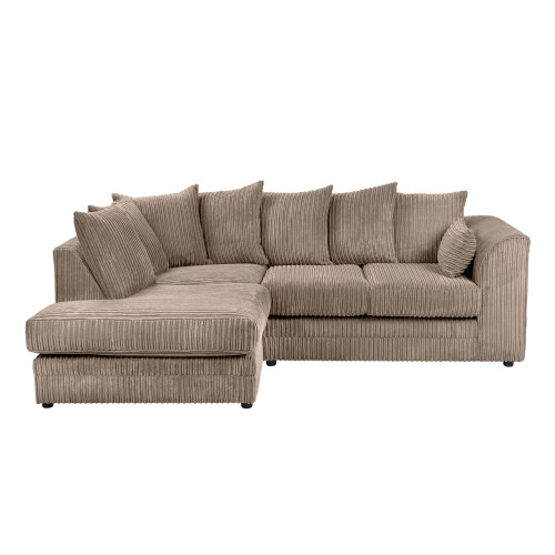 Luxury Life (Coffee, Left Hand Facing) Dylan Jumbo Cord Fabric Sofas