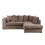Luxury Life (Chocolate, Right Hand Facing) Dylan Jumbo Cord Fabric Sofas 1