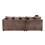 Luxury Life (Chocolate, Left Hand Facing) Dylan Jumbo Cord Fabric Sofas 3