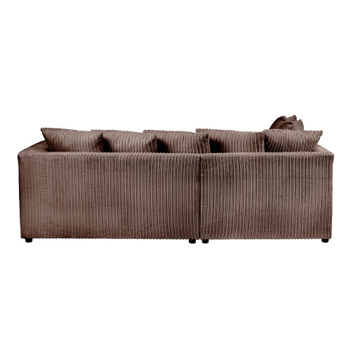 Luxury Life (Chocolate, Left Hand Facing) Dylan Jumbo Cord Fabric Sofas 2