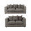 Luxury Life (Grey, 3 Plus 2 Set) Dylan Jumbo Cord Fabric Sofas 1