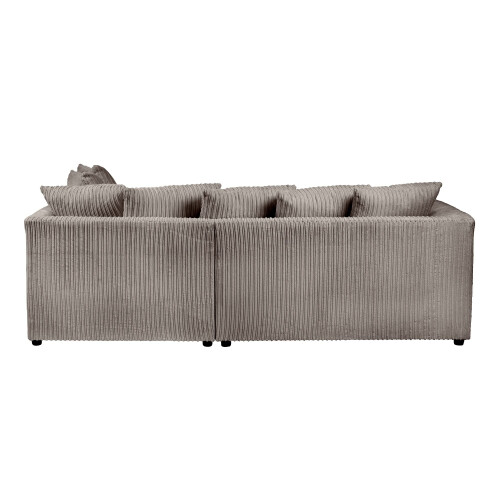 Luxury Life (Grey, Right Hand Facing) Dylan Jumbo Cord Fabric Sofas 1