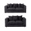 Luxury Life (Black, 3 Plus 2 Set) Dylan Jumbo Cord Fabric Sofas 1