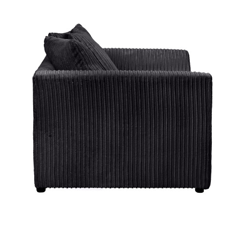 Luxury Life (Black, 2 Seater) Dylan Jumbo Cord Fabric Sofas 2