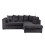Luxury Life (Black, Right Hand Facing) Dylan Jumbo Cord Fabric Sofas 1