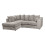 Luxury Life (Grey, Left Hand Facing) Dylan Jumbo Cord Fabric Sofas 2