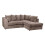 Luxury Life (Chocolate, Right Hand Facing) Dylan Jumbo Cord Fabric Sofas 2