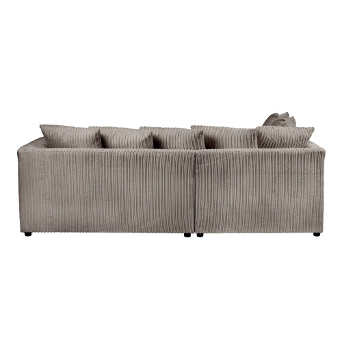 Luxury Life (Grey, Left Hand Facing) Dylan Jumbo Cord Fabric Sofas 2