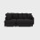 Luxury Life (Black, Left Hand Facing) Ariana Fabric Corner Sofa with Footstool 2