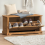 Mercers Furniture Corona 1 Shelf Shoe Chest - Solid Pine, Rustic Wax Finish, Flip-Down Drawer, COR126 5
