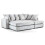 Luxury Life (Silver, Right Hand Facing) Ariana Fabric Corner Sofa with Footstool 2