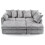 Luxury Life (Silver, Right Hand Facing) Ariana Fabric Corner Sofa with Footstool 3