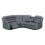Luxury Life (Grey, Corner) Roma Air Leather Recliner Sofas 3