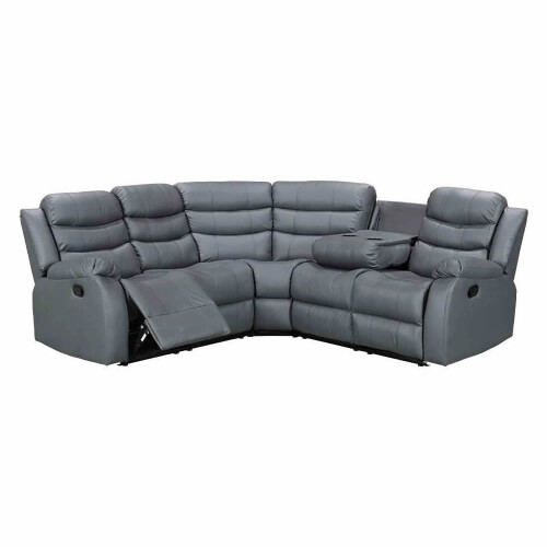 Luxury Life (Grey, Corner) Roma Air Leather Recliner Sofas 2