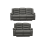 Luxury Life Roma Air Leather Recliner Sofa Set (32 Grey) 1