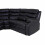 Luxury Life (Black, Corner) Roma Air Leather Recliner Sofas 5