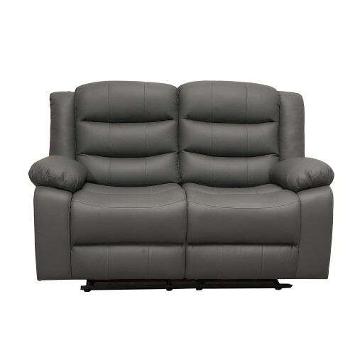 Luxury Life (Grey, 2 Seater) Roma Air Leather Recliner Sofas