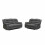 Luxury Life Roma Air Leather Recliner Sofa Set (32 Grey) 2