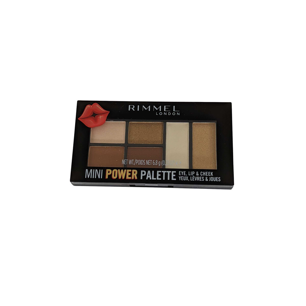 Rimmel London Mini Power Palette Eye,Lip,Cheek 6.8G Sassy #002 4Eye,1Lip,Cheek,High