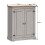 Mercers Furniture Corona Grey 2 Door Shoe Rack Cupboard Solid Wooden 3