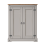 Mercers Furniture Corona Grey 2 Door Shoe Rack Cupboard Solid Wooden 2