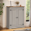 Mercers Furniture Corona Grey 2 Door Shoe Rack Cupboard Solid Wooden 5