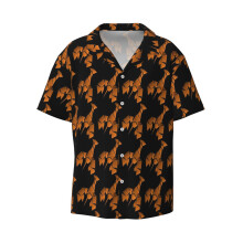(RuneScape Lobster_6656) Men's Hawaiian Shirts Cuban Collar Vintage Bowling Short Sleeve Button Down Beach Shirt Casual Summer Vacation Wear Retro Tee