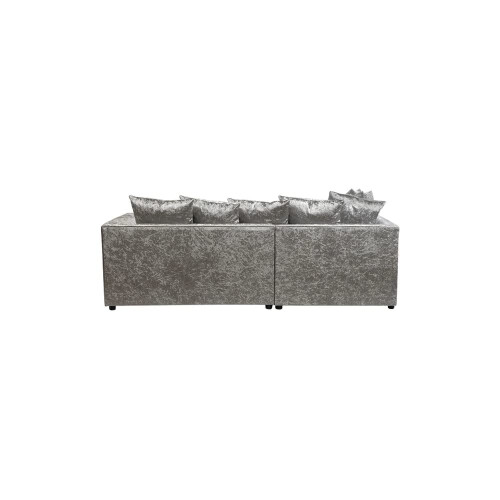 Luxury Life (Silver, Right Hand Facing) Dylan Crushed Velvet Fabric Sofas 2