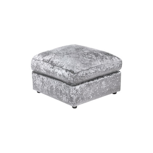 Luxury Life (Silver, Footstool) Dylan Crushed Velvet Fabric Sofas 1