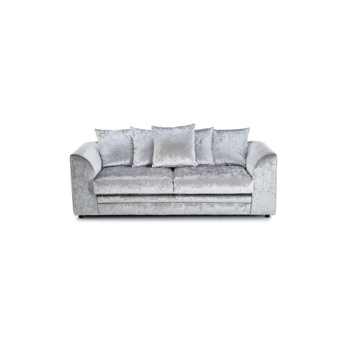 Luxury Life (Silver, 3 Plus 2 Set) Dylan Crushed Velvet Fabric Sofas 1