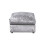Luxury Life (Silver, Footstool) Dylan Crushed Velvet Fabric Sofas 1