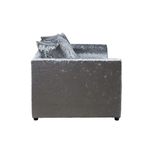 Luxury Life (Silver, 3 Plus 2 Set) Dylan Crushed Velvet Fabric Sofas 2