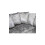 Luxury Life (Silver, Left Hand Facing) Dylan Crushed Velvet Fabric Sofas 2