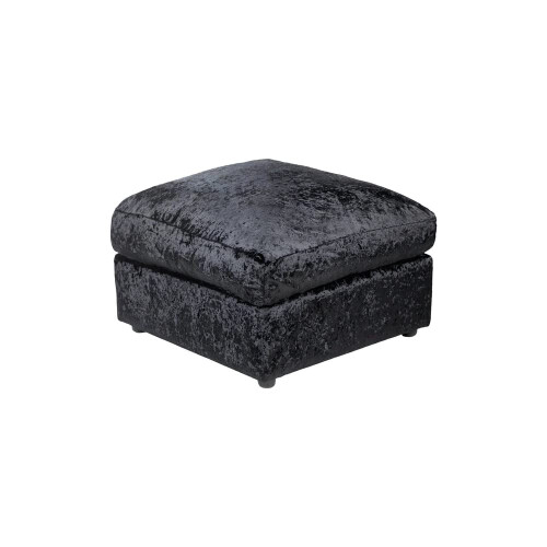 Luxury Life (Black, Footstool) Dylan Crushed Velvet Fabric Sofas 1