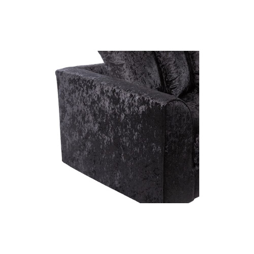 Luxury Life (Black, 3 Plus 2 Set) Dylan Crushed Velvet Fabric Sofas 2