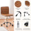 Yaheetech Armless PU Leather Office Desk Chair Low Back Computer Adjustable Swivel Task Chair 2