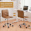 Yaheetech Armless PU Leather Office Desk Chair Low Back Computer Adjustable Swivel Task Chair 4