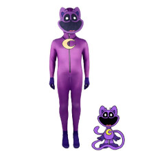 (Purple,Adult 160)Poppy Playtime Smiling Critters Cosplay Kostüm Kinder Erwachsene Halloween Overall