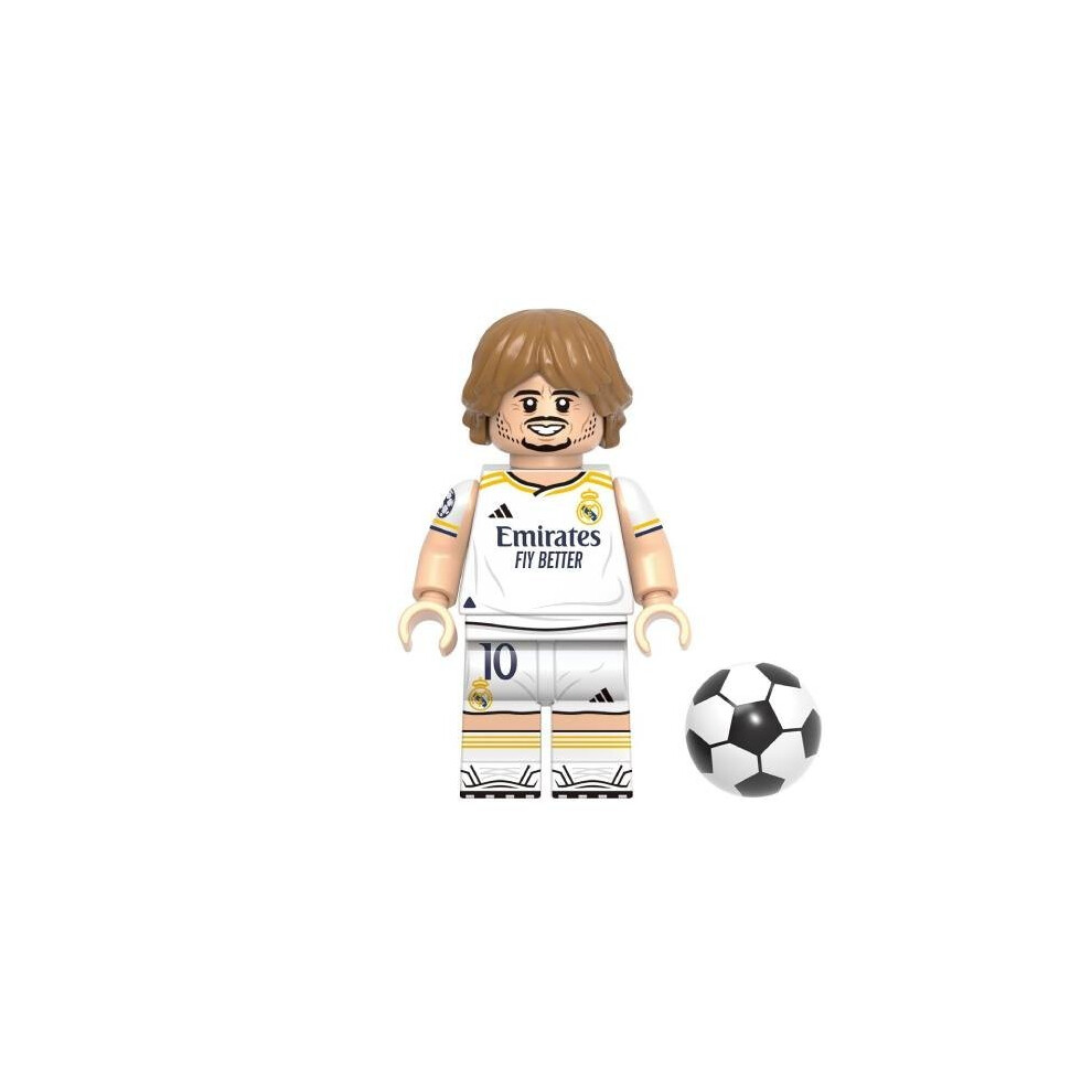 (Modric) Star Super Soccer Building Block Toy Messi Ronaldo Mini Figure Doll Plastic Abs