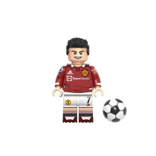 (Ronaldo) Star Super Soccer Building Block Toy Messi Ronaldo Mini Figure Doll Plastic Abs